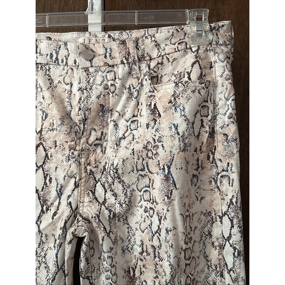 7 For All Mankind JEN7 Women's Snake Print Ankle Straight Jeans Size 12 Stretch - Picture 3 of 7